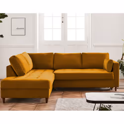 Best Mobilier Anna Canapé d'angle 5 siège(s) Couleur rouille