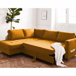 Best Mobilier Anna Canapé d'angle 5 siège(s) Couleur rouille
