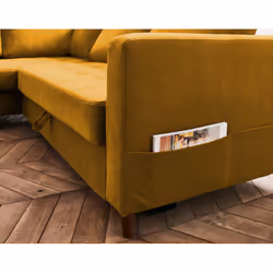 Best Mobilier Anna Canapé d'angle 5 siège(s) Couleur rouille - Vue supplémentaire 4
