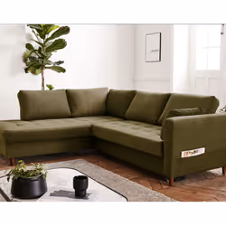 Best Mobilier Anna, Vert, Velours, Bois, 2300 mm, 1980 mm, 850 mm