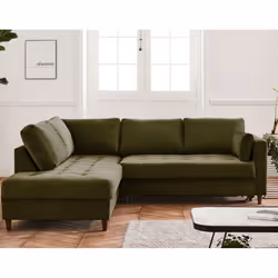Best Mobilier Anna Canapé d'angle 5 siège(s) Vert