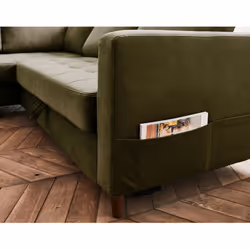 Best Mobilier Anna Canapé d'angle 5 siège(s) Vert - Vue supplémentaire 4