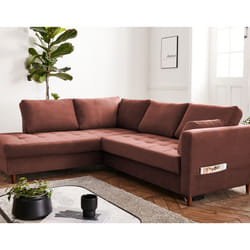 Best Mobilier Anna Canapé d'angle 5 siège(s) Vert, Olive