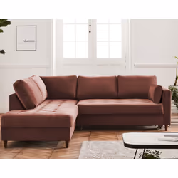Best Mobilier Anna Canapé d'angle 5 siège(s) Vert, Olive