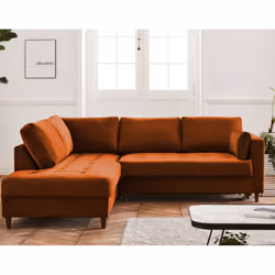 Best Mobilier Anna Canapé d'angle 5 siège(s) Rose