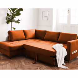 Best Mobilier Anna Canapé d'angle 5 siège(s) Rose