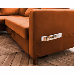 Best Mobilier Anna Canapé d'angle 5 siège(s) Rose - Vue supplémentaire 4