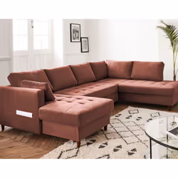 Best Mobilier Anna, Vert, Olive, Velours, Bois, Bois, 2970 mm, 1970 mm