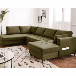 Best Mobilier Anna, Vert, Velours, Bois, Bois, 2970 mm, 1970 mm