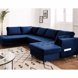 Best Mobilier Anna, Gris, Velours, Bois, Bois, 2970 mm, 1970 mm