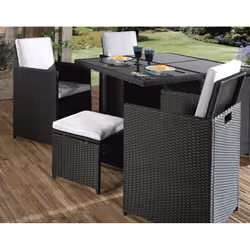 Best Mobilier Fira ensemble de meubles de jardin Noir