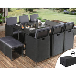 Best Mobilier Fira ensemble de meubles de jardin Noir