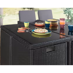 Best Mobilier Fira ensemble de meubles de jardin Noir - Vue supplémentaire 5