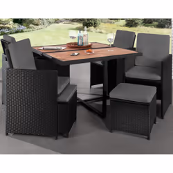 Best Mobilier Cuba ensemble de meubles de jardin Noir