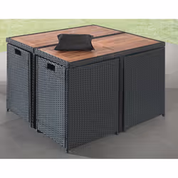 Best Mobilier Cuba ensemble de meubles de jardin Noir - Vue supplémentaire 4