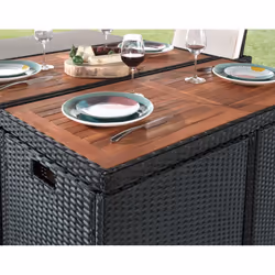 Best Mobilier Cuba ensemble de meubles de jardin Noir - Vue supplémentaire 6