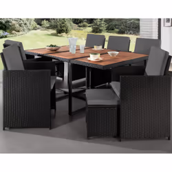 Best Mobilier Cuba ensemble de meubles de jardin Noir