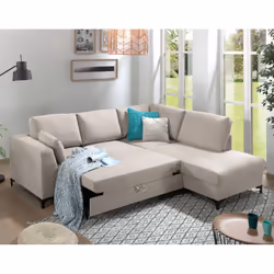 Best Mobilier Tala Canapé d'angle 5 siège(s) Bleu