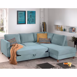 Best Mobilier Jake Canapé d'angle 5 siège(s) Gris