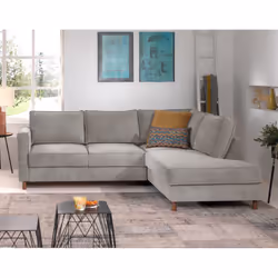Best Mobilier Jake Canapé d'angle 5 siège(s) Gris