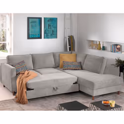 Best Mobilier Jake Canapé d'angle 5 siège(s) Gris