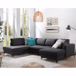Best Mobilier Jake, Bleu, Velours, Bois, 2300 mm, 1980 mm, 840 mm