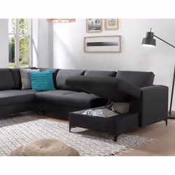 Best Mobilier Jake Canapé d'angle 5 siège(s) Bleu - Vue supplémentaire 4