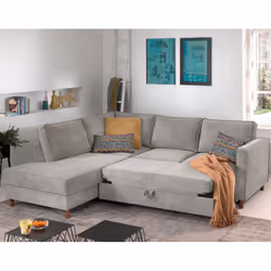 Best Mobilier Jake Canapé d'angle 5 siège(s) Gris