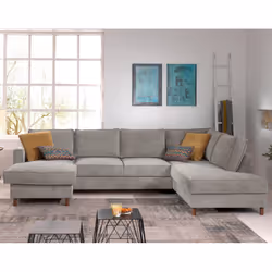 Best Mobilier Jake Canapé d'angle 7 siège(s) Gris