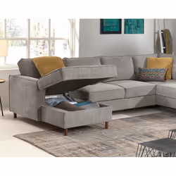 Best Mobilier Jake Canapé d'angle 7 siège(s) Gris - Vue supplémentaire 4