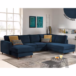 Best Mobilier Jake, Beige, Velours, Bois, Bois, 2970 mm, 1980 mm