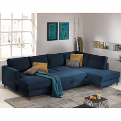 Best Mobilier Jake Canapé d'angle 7 siège(s) Beige