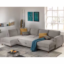 Best Mobilier Jake Canapé d'angle 7 siège(s) Gris