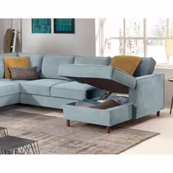 Best Mobilier Jake Canapé d'angle 7 siège(s) Gris - Vue supplémentaire 4