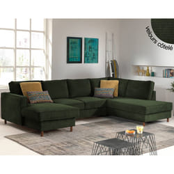 Best Mobilier Jake Canapé d'angle 7 siège(s) Bleu