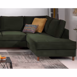 Best Mobilier Jake Canapé d'angle 7 siège(s) Bleu - Vue supplémentaire 5