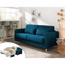 Best Mobilier Timo, Beige, Tissu, Bois, 1950 mm, 990 mm, 880 mm