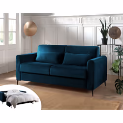 Best Mobilier Owen, Beige, Velours, Métal, 1950 mm, 990 mm, 880 mm