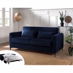 Best Mobilier Owen, Gris, Velours, Métal, 1950 mm, 990 mm, 880 mm