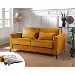 Best Mobilier Owen, Couleur rouille, Velours, Métal, 1950 mm, 990 mm, 880 mm