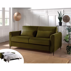 Best Mobilier Owen, Vert, Velours, Métal, 1950 mm, 990 mm, 880 mm