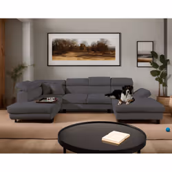 Best Mobilier Astoria, Beige, Marron, Microfibre, Plastique, 2260 mm, 1460 mm, 850 mm