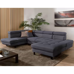 Best Mobilier Astoria Canapé d'angle 4 siège(s) Beige, Marron - Vue supplémentaire 6