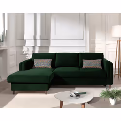 Best Mobilier Will Canapé d'angle 4 siège(s) Bleu