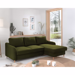 Best Mobilier Will, Vert, Tissu, Bois, 2210 mm, 1480 mm, 840 mm