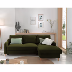 Best Mobilier Will Canapé d'angle 4 siège(s) Vert