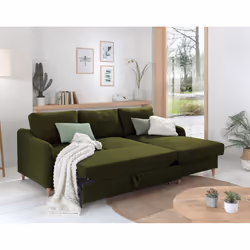 Best Mobilier Will Canapé d'angle 4 siège(s) Vert