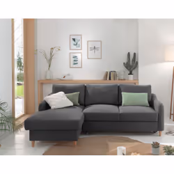 Best Mobilier Will Canapé d'angle 4 siège(s) Jaune