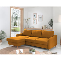Best Mobilier Will Canapé d'angle 4 siège(s) Couleur rouille