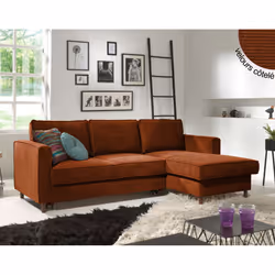 Best Mobilier Jake, Vert, Velours, Bois, 2220 mm, 1480 mm, 840 mm